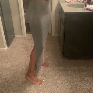 Gray maxi skirt